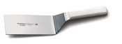 Basics P94855 6" x 3" White Hamburger Turner with Polypropylene Handle