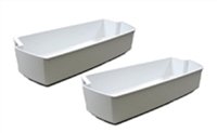 2-Pack Door Shelf Bins 2187172 for Whirlpool Kenmore Refrigerator fits PS328468 White – set of TWO