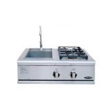 DCS BFG-30BS-N 70847 Liberty Sink/Side Burner for Built-In Natural Gas, Stainless Steel, 30-Inch