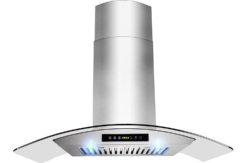 Golden Vantage Stainless Steel 36" Euro Style Wall Mount Range Hood LED TOUCH SCREEN W/Baffle Filter GV-H703C-B36