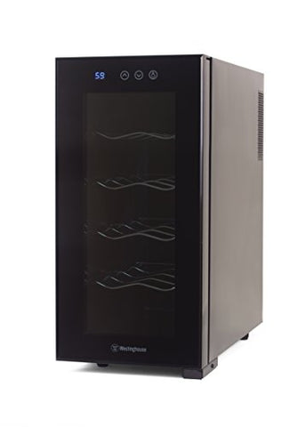 Westinghouse WWT060TB Thermal Electric 6 Bottle Wine Cellar with Touch Panel Adjustable Thermostat and Digital Read Out in Black, Black