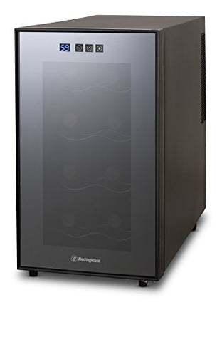 Westinghouse WWT060TB Thermal Electric 6 Bottle Wine Cellar with Touch Panel Adjustable Thermostat and Digital Read Out in Black, Black