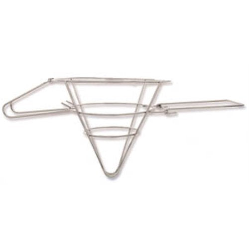 Royal Industries Filter Fryer Cone Holder 10” with 50 pc Paper Cones (2 pc set), Chrome Plated Steel Construction with 2 Sided Handles for Firm Grip, Commercial Grade