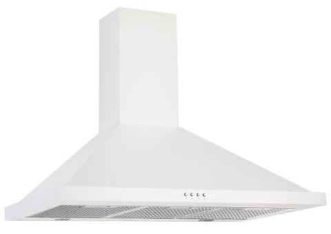 Ancona Presto Pyramid White Stainless Steel Wall Mount Range Hood