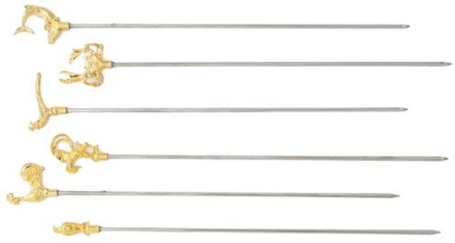 Paderno World Cuisine 11 7/8" Decorative Skewers, Set of Six