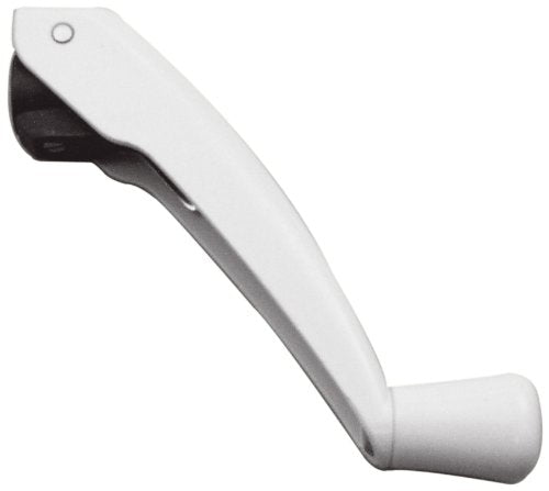 Prime-Line TH 22253 Window Operator Folding Crank Handle, 11/32 in.  Bore, White Enamel Finish, Low-Profile