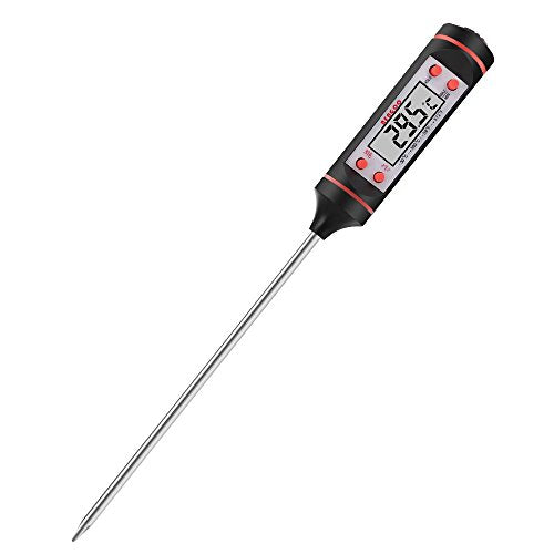 Meat Thermometer Bengoo BBQ Water Resistant Digital Food Grill Thermometer with Stainless Probe for Cooking, Meat, Steak, Turkey, BBQ, Milk, Candy Barbecue, and Bath Water instant read for Kitchen