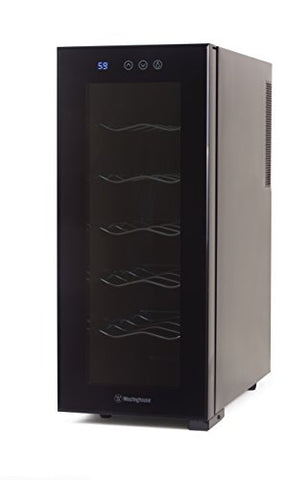 Westinghouse WWT060TB Thermal Electric 6 Bottle Wine Cellar with Touch Panel Adjustable Thermostat and Digital Read Out in Black, Black