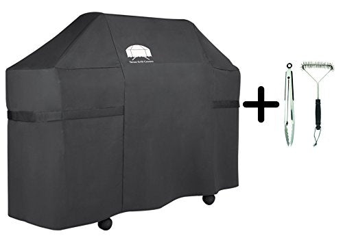 Texas Grill Covers 7555 Premium Cover for Weber Summit 600-series Gas Grills Including Brush and Tongs (Fits E-620 S-620 E-670 S-670)