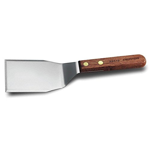 Traditional 85849CP 4" x 3" Hamburger Turner with wood Handle