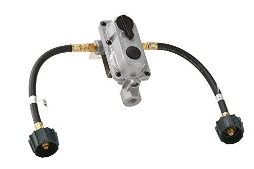 Flame King (KT12ACR6) 2-Stage Auto Changeover Propane Gas Regulator with 2 12" Pigtails
