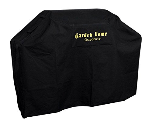 Garden Home Outdoor Grill Cover 600D, Water Resistant, Air Vents, Padded Handles, Elastic Hem Cord - Heavy Duty Burner Gas BBQ Grill Cover