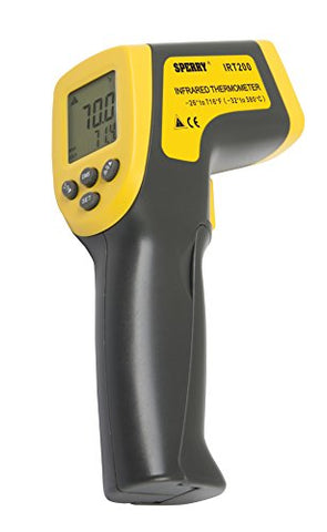 Sperry Instruments IRT200 Temperature Check Infrared Thermometer, Gun Style, Instant Reading, 12:1 Distance to Spot Ratio, Black & Yellow