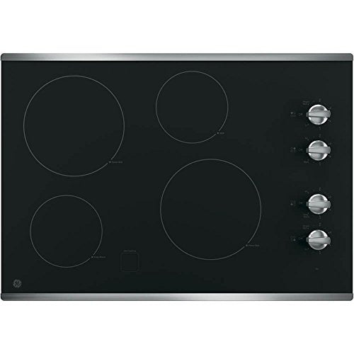 GE JP3030SJSS 30" Electric Cooktop with 4 Cooking Elements in Stainless Steel