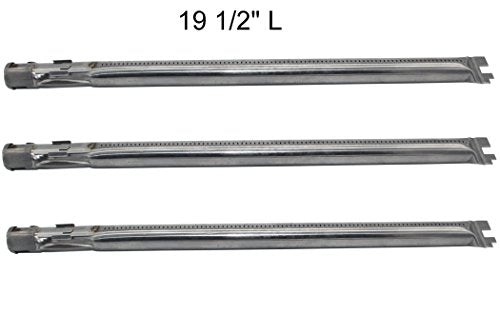 Grilling Corner 19 1/2" Stainless Steel Main Burner Tube 62752 (3-Pack) for Weber Genesis 300 Series (2011-2016 Grill Models With "Up Front" Controls)