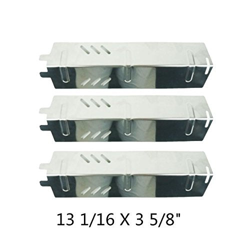 DcYourHome Stainless Steel Heat Plate (3-pack) for Backyard BY13-101-001-11, BY14-101-001-01, GBC1429W, GBC1429W-C, Uniflame GBC1329W, GBC1403W