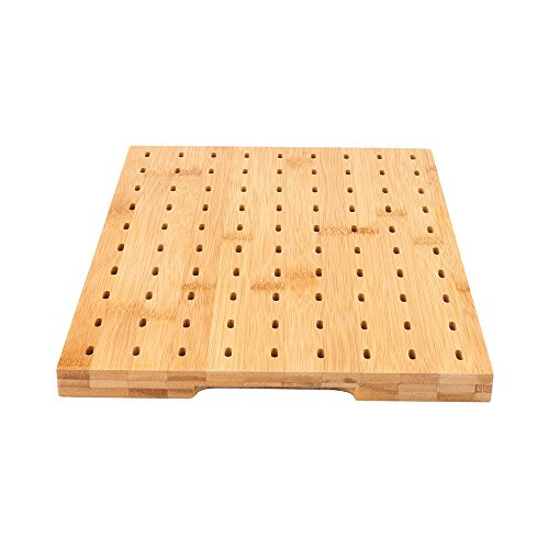 12-IN Curved Bamboo Food Skewer Holder: Perfect for Cocktail Parties and Catering Events – Biodegradable and Eco-Friendly Pick Stand and Food Display – 20-holes – 1-CT – Restaurantware