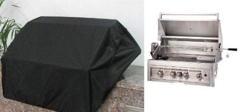 SUNSTONE G-COVER4B Weather Proof Grill Cover for 4 Burners, 34-Inch