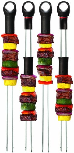 Quirky 14-inch Slide and Serve Skewers, Set of 4