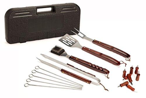 Cuisinart CGS-W18 18 Piece Wooden Handle Grill Set