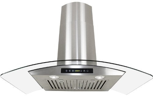 Golden Vantage Stainless Steel 30" Euro Style Wall Mount Range Hood LED TOUCH SCREEN W/Baffle Filter GV-H703C-B30