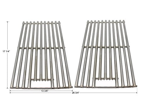 Grilling Corner Stainless Steel Cooking Grates (2-Pack) for Charbroil 463411911, 463241113, 466436515, 463411512, 463411712, 463449914, Kenmore 122.16134, 122.16134110, 415.1610621