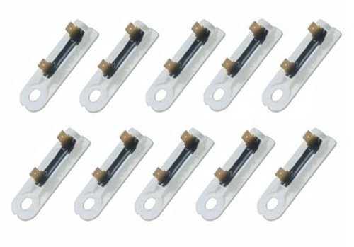 (10 Pack) Whirlpool Kenmore Maytag Roper Admiral Kitchenaid Estate Sears Dryer Thermal Fuse Part 3392519, 3388651 694511 ET401 80005