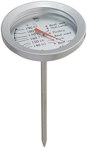 Escali AH1 NSF Listed Oven Safe Meat Thermometer, Silver