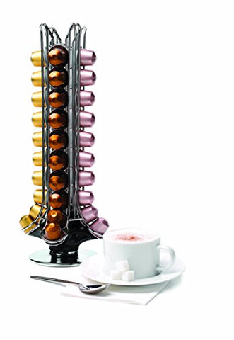 Prepara Espresso Capsule Carousel – Elegant USA designed - Smooth and Silent Rotation – Holds up to 50 Nespresso Capsules