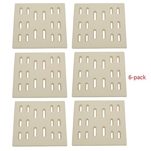 BBQ funland CR7501 (6-pack) Universal Ceramic Radiant Replacement for Select Gas Grill Models Bakers and Chefs, Fiesta, Grand Hall, Member's Mark, Sams & Turbo (8 x 7.25 inches)