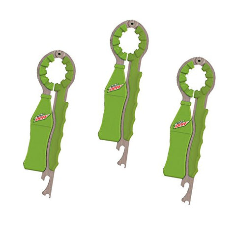 Beverage Opener Compact 3-in-1 for Beer, Water, Soda Bottles with Non-Slip Easy Grip, Rust Free; Best Multi-Function Handheld Manual Openers to Twist or Pop-Open Cans & Bottles