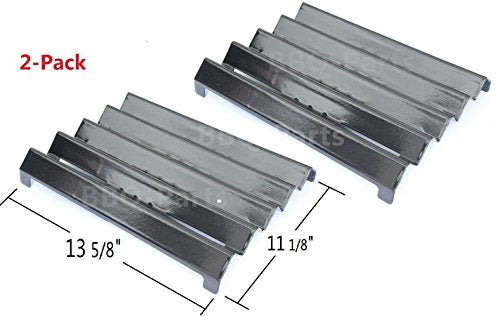 Hongso PPG051-2PACK Porcelain Steel Heat Plate Replacement for Kenmore Gas Grill Models (13 5/8" x 11 1/8")