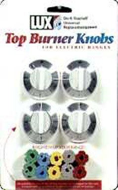 KNOB OVEN ELEC WHITE 4PK by LUX MfrPartNo CPR-403