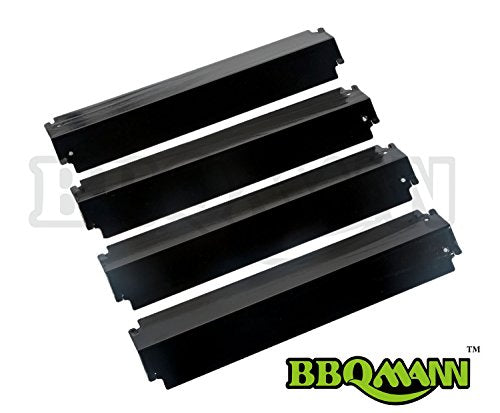 BBQMANN JD321 (4-pack) Porcelain Steel Heat Plate/ Replacement for Select Gas Grill Models, Charbroil and Others (16" X 3 13/16")