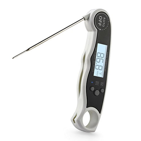 Instant Read Meat Thermometer, Digital Cooking Thermometer with Long Probe & Back light, Fast Accurate Waterproof Kitchen Thermometer for Food, BBQ Grill, Water, Milk, Baking