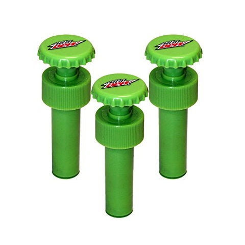 Jokari Mountain Dew Modern Logo Fizz Keeper Pump Cap Soda Bottle