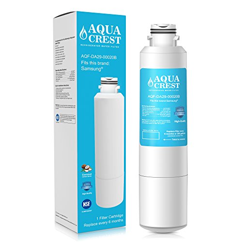 AquaCrest DA29-00020B Refrigerator Water Filter Replacement Samsung DA29-00020B, DA29-00020A, HAF-CIN/EXP, 46-9101 Water Filter