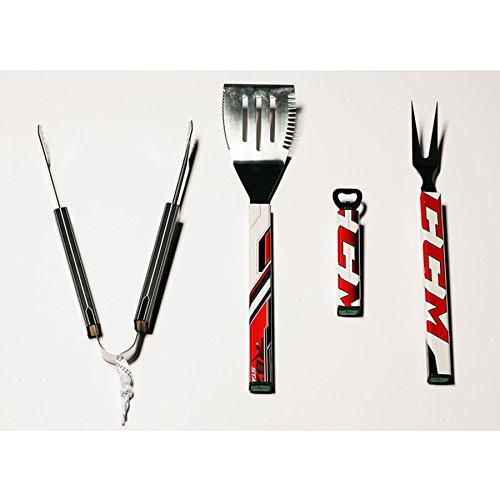 Requip'd 4 Piece Stainless Steel Hockey BBQ Set