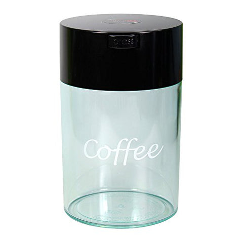 Coffeevac 1 lb - The Ultimate Vacuum Sealed Coffee Container, Blue Tint Cap & Body