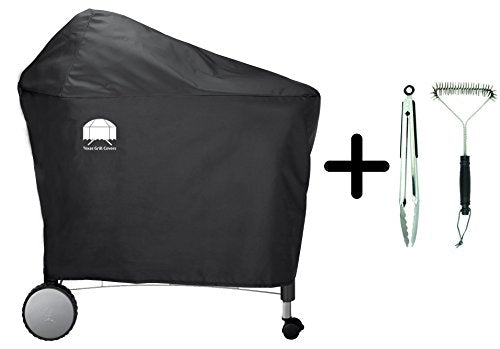 Texas Grill Covers 7455 | 7152 Premium Cover for Weber Performer Deluxe Charcoal Grill, 22-Inch Including Brush and Tongs