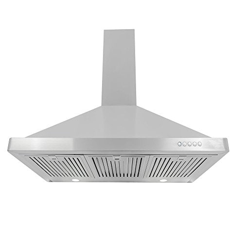 Cosmo 63190FT900 36 in. Wall Mount Range Hood with Push Button Controls, LED Lighting and Permanent Filters