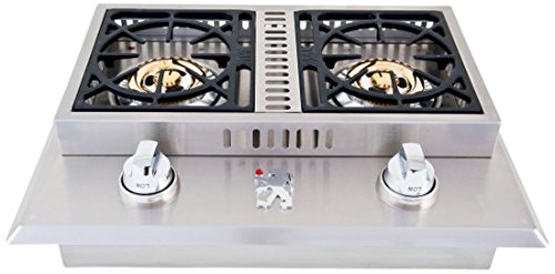 Lion Premium Grills L1634 Natural Gas Double Side Burner, 26-3/4 by 20-1/2-Inch