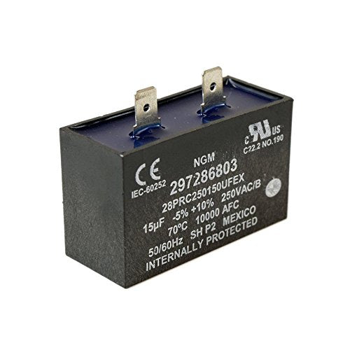 Frigidaire 297286803 Refrigerator Run Capacitor Genuine Original Equipment Manufacturer (OEM) part for Frigidaire, Kenmore, Crosley, White-Westinghouse, Electrolux, Kenmore Elite, Kelvinator, Gibson