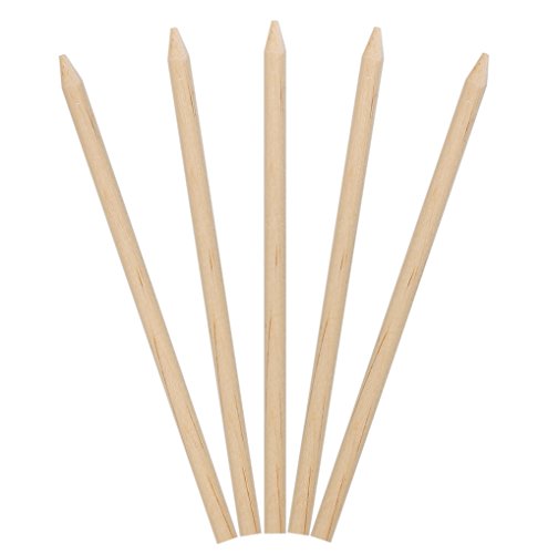 KingSeal 5.5 Inch 6.5mm Wood Candy Apple Skewers