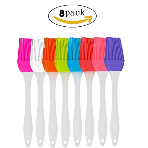 Basting Brush by KEvision, Silicone pastry brush Oil Cooking Heat Resistant BBQ Barbecue,8 Pack