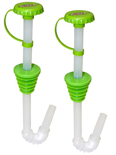 Jokari 1 Count Mountain Dew Modern Logo Sip and Seal Soda Bottle Straw