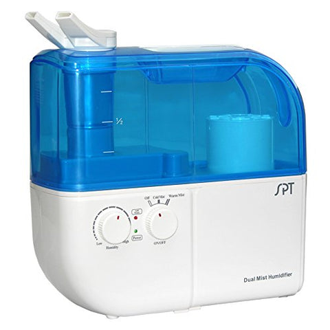 SPT Ultrasonic Dual-Mist Warm/Cool Humidifier with Ion Exchange Filter