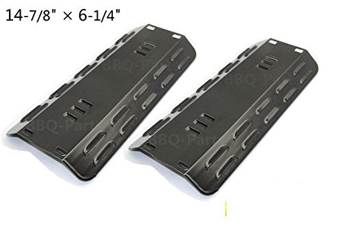 bbq-parts PPC501 Porcelain Steel Heat Plates, Heat Shield, Heat Tent, Burner Cover, Vaporizor Bar, and Flavorizer Bar Replacement for Gas Grill Model Dyna-Glo DGP350NP,101-03005 (14 7/8" x 6 1/4")