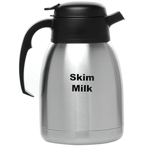 Service Ideas FVP15SKIMET SteelVac Carafe, "Skim Milk" Etched, 1.5 L