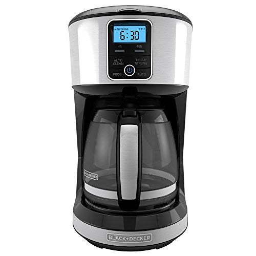 BLACK+DECKER 12-Cup Programmable Coffeemaker, Stainless Steel, CM4100S